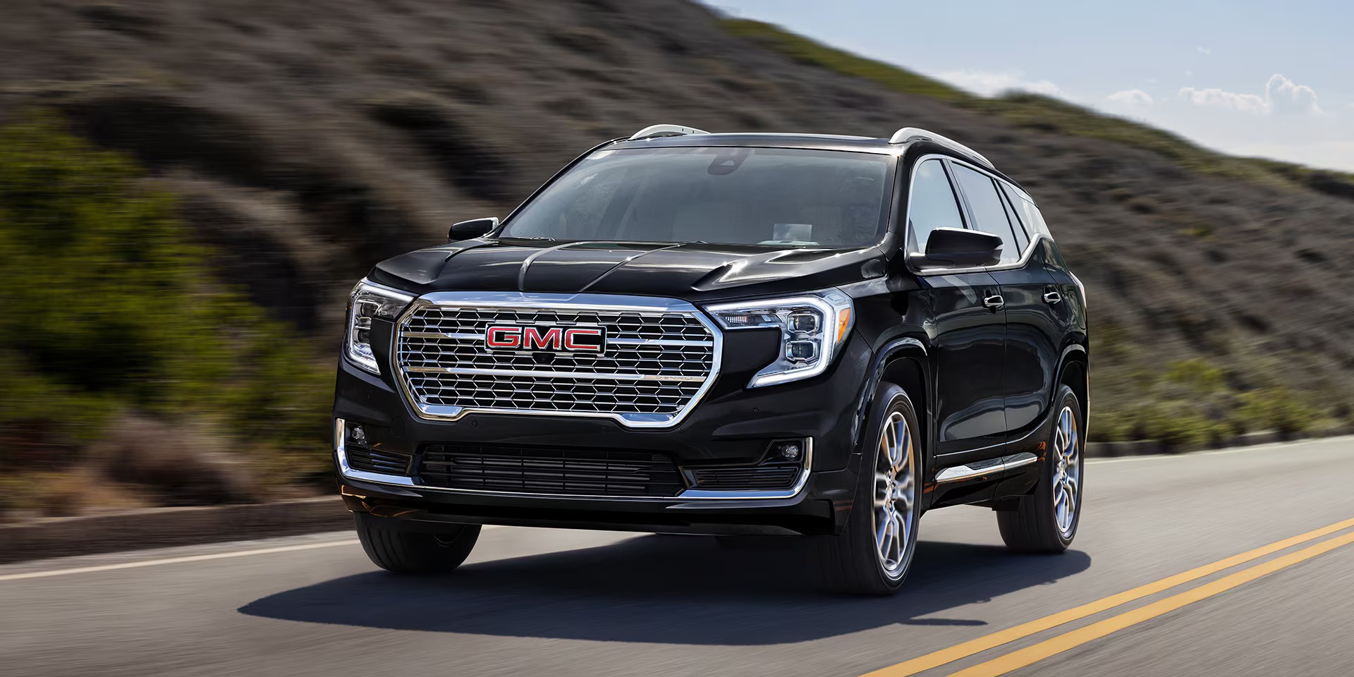 GMC Terrain from Bachrodt Baraboo near Portage, WI driving through hills