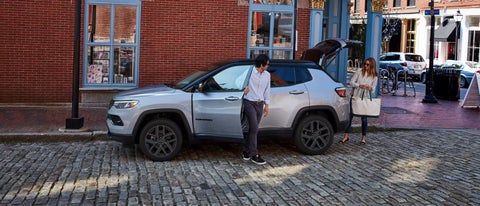 The rear lighting of the 2026 Jeep Compass spans the entire width of the vehicle. | Bachrodt Baraboo Motors in Baraboo WI