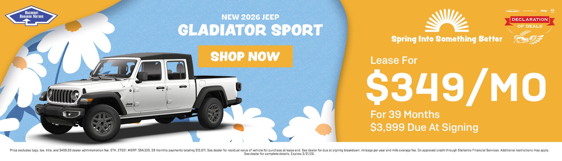 Lease for $349/mo. for 39 Months $3,999 due at signing 