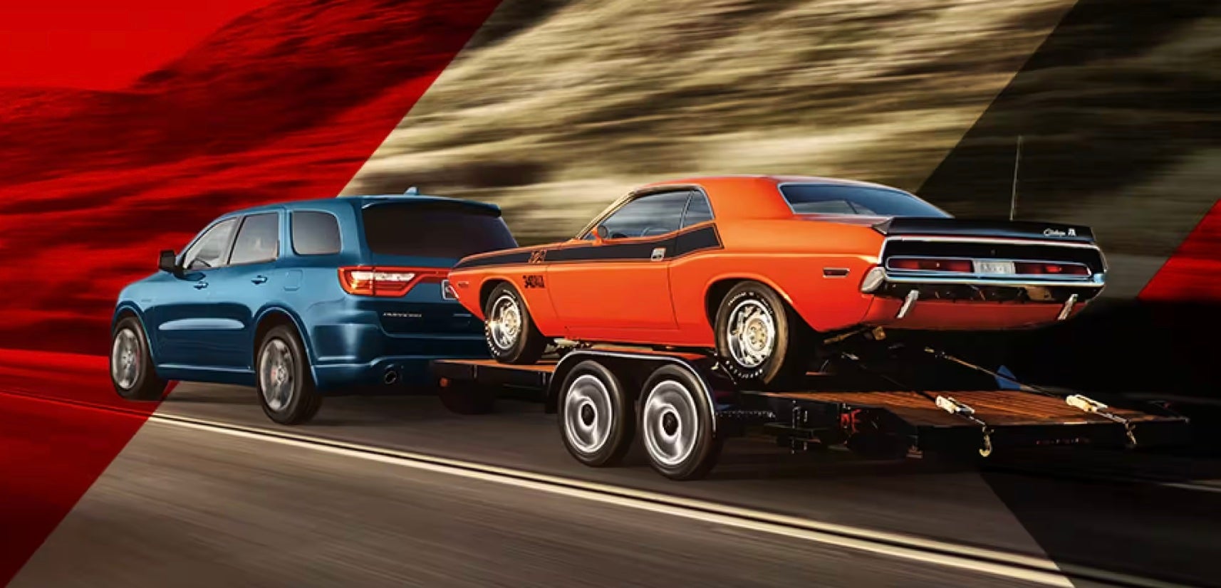 Durango towing classic car